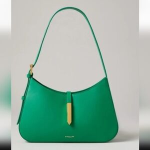 NWT DeMELLIER Emerald Green Leather Small TOKYO Shoulder/Hobo Handbag-$465